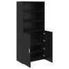 vidaXL Highboard Crni hrast 80 x 42,5 x 185 cm Konstruirano drvo