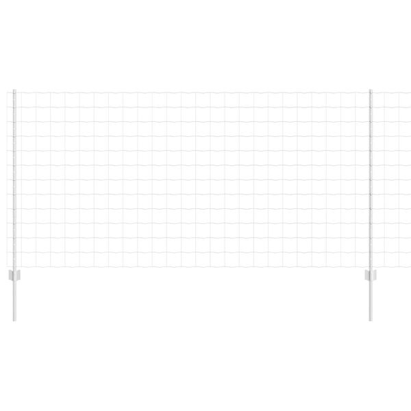 vidaXL Ograda s postovima Srebrno 1,2 x 10 m Čelik