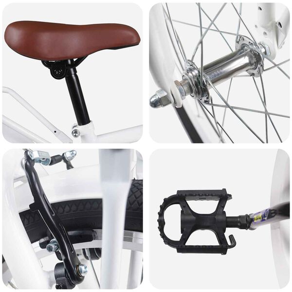 vidaXL Dječji Bicikl 18 Inča za djecu od 5 do 7 godina Bijelo