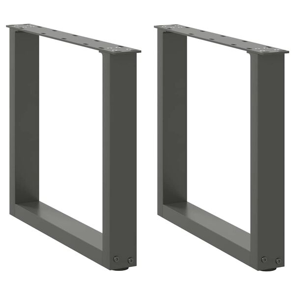 vidaXL Noge za klub stolić U-oblik 2 kom antracit 50 x (42-43) cm čelik