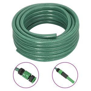 vidaXL Vrtno crijevo sa setom priključaka zeleno 0,5 " 10 m PVC