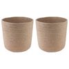 vidaXL Set saksija za biljke 2 kom. Prirodna &Oslash; 28 x 28 cm 100% Jut