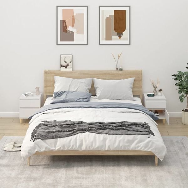 vidaXL Noćni ormarići 2 kom Bijela 40x35x50 cm