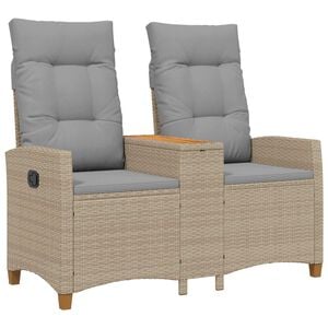 vidaXL Rekreativna klupa s stolom 2 -Seater 126 x 65 x 112 cm