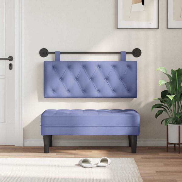 vidaXL Držeće uzglavlje Zidne Traper plava 110 x 55 x 7 cm tkanina