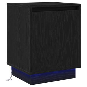 vidaXL Noćni ormar Crni hrast 39 x 34,5 x 50 cm Konstruirano drvo
