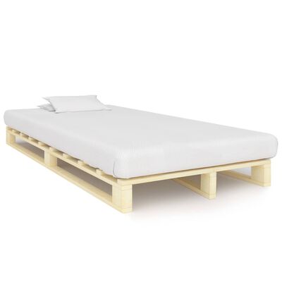 vidaXL Okvir za krevet od paleta od masivne borovine 120 x 200 cm