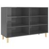 vidaXL Komoda sjajna siva 103,5 x 35 x 70 cm od konstruiranog drva