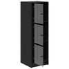 vidaXL Highboard Crni hrast 35 x 37 x 109 cm Konstruirano drvo