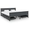 vidaXL Okvir za krevet s 4 ladice tamnosivi 180 x 200 cm od borovine