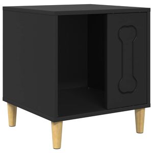 vidaXL Kućica za pse Crna 44 x 42 x 49 cm Konstruirano drvo