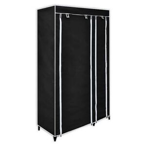 vidaXL Sklopivi Ormar Crni 110 x 45 x 175 cm