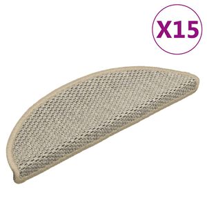 vidaXL Samoljepljivi otirači za stube 15 kom 56x17x3 cm svjetlosivi