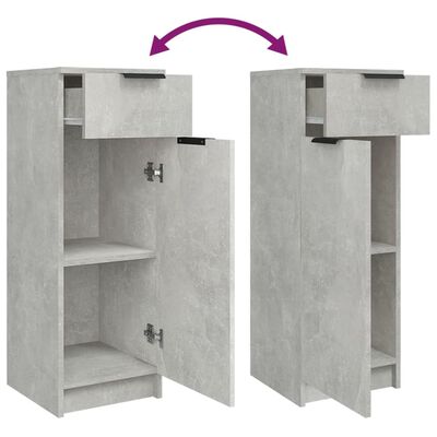 vidaXL 3-dijelni set kupaonskih ormarića siva boja betona drveni