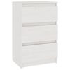 vidaXL Noćni ormarić bijeli 40 x 29,5 x 64 cm od masivne borovine