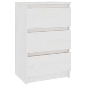 vidaXL Noćni ormarić bijeli 40 x 29,5 x 64 cm od masivne borovine