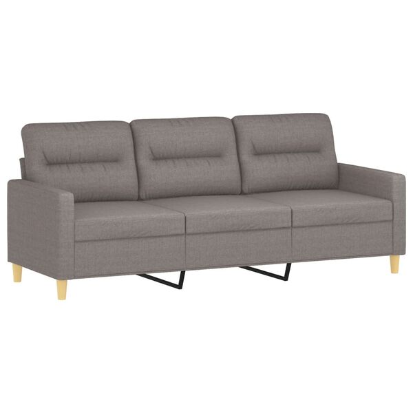 vidaXL 2-dijelni set sofa s jastucima smeđesivi od tkanine