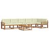 vidaXL Set vanjskih sofa s jastukom 7 pcs Prirodna i krem