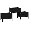 vidaXL Sadilica crna 178,5 x 44 x 75 cm od masivne borovine
