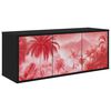 vidaXL TV ormar za montažu na zid AACHEN 102 x 33 x 40 cm Crni hrast