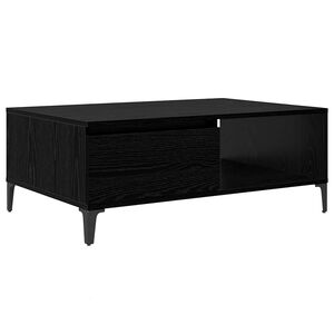 vidaXL Crni hrast 90 x 60 x 35 cm Konstruirano drvo