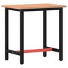 vidaXL Radni stol 80x55x81,5 cm od masivne bukovine i metala