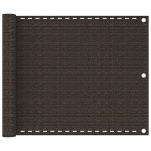 vidaXL Balkonski zastor smeđi 75 x 300 cm HDPE