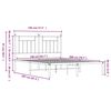 vidaXL Metalni okvir za krevet s uzglavljem bijeli 140 x 200 cm