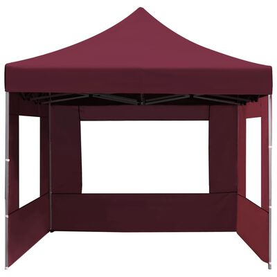 vidaXL Profesionalni sklopivi šator za zabave 4,5 x 3 m crvena boja vina