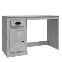 vidaXL Radni stol s ladicom siva boja betona 115 x 50 x 75 cm drveni
