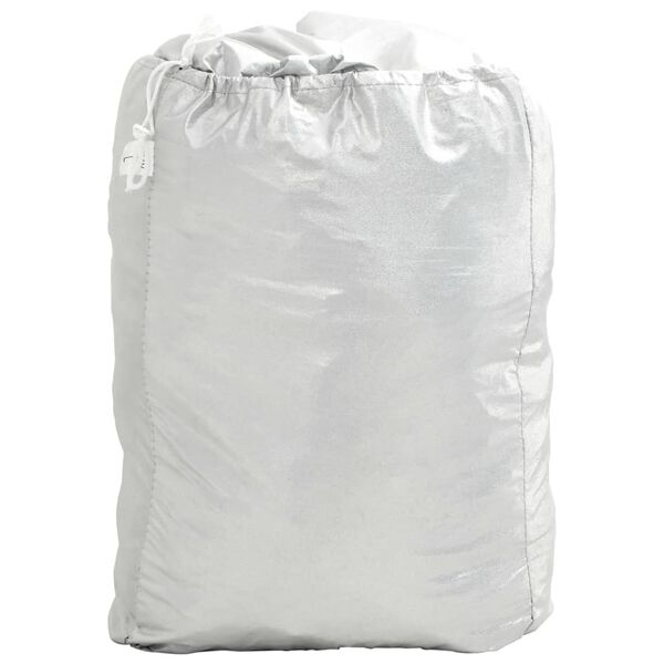 vidaXL Navlaka za pola automobila s kukama srebrna XL PEVA