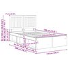 vidaXL Krevetna konstrukcija s uzglavljem Dimljeni hrast 135 x 190 cm
