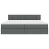 vidaXL Krevet s prostorom za pohranu s LED-om Tamno siva 200 x 200 cm
