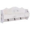 284231 vidaXL Wall Mounted Coat Rack White 50x10x23 cm Wood