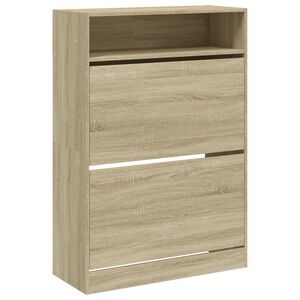 vidaXL Ormarić za cipele s 2 ladice boja hrasta 80 x 34 x 116 cm