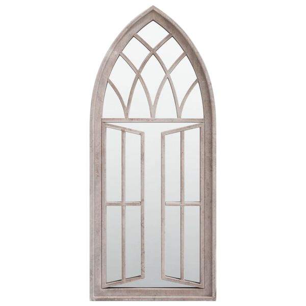 vidaXL Vrtno ogledalo boja pijeska 70x30 cm željezno vanjska upotreba