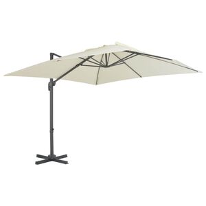 vidaXL Konzolni vrtni suncobran s aluminijskom &scaron;ipkom 300x300 cm boje pijeska