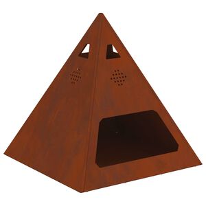 vidaXL Kamin Smeđa 50 x 50 x 51 cm Čelik otporan na vremenske uvjete