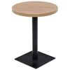 vidaXL Okrugli stol za bistro od MDF-a i čelika 60 x 75 cm boja hrasta