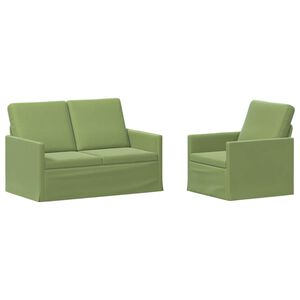 vidaXL Set sofe 2 pcs Svijetlo zelena Bar&scaron;un