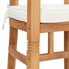 vidaXL Stolica s jastukom 2 pcs Smeđa 63 x 58 x 89 cm Čvrsto teak drvo