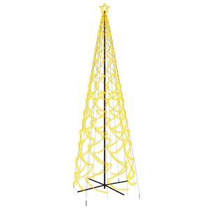 vidaXL Stožasto božićno drvce toplo bijelo 1400 LED žarulja 160x500 cm