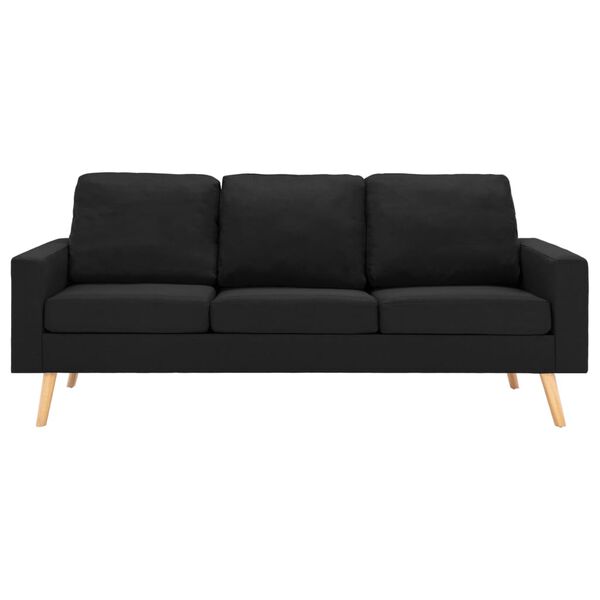 vidaXL 2-dijelni set sofa od tkanine crni