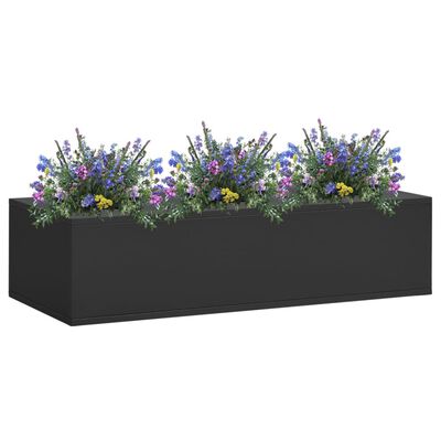 vidaXL Uredska posuda za cvijeće antracit 90 x 40 x 23 cm čelična