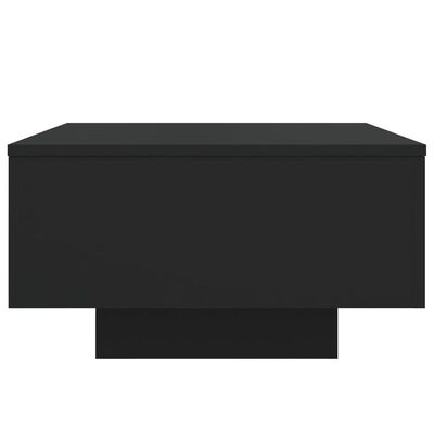 vidaXL Stolić za kavu s LED svjetlima crni 55 x 55 x 31 cm