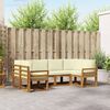 vidaXL Set vanjskih sofa s jastukom 6 pcs Prirodna i krem