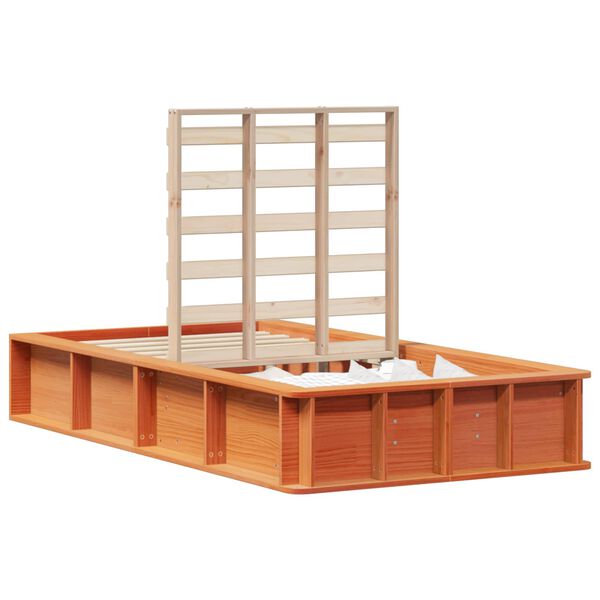 vidaXL Krevetna konstrukcija Vosak smeđa 75 x 190 cm