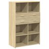 vidaXL Visoka komoda boja hrasta 80 x 42,5 x 124 cm konstruirano drvo