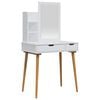 vidaXL Set toaletnog stolića FAUSKE 3 pcs Bijela 76 x 50 x 143 cm