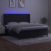 vidaXL Krevet box spring s madracem LED crni 160x200 cm bar&scaron;un